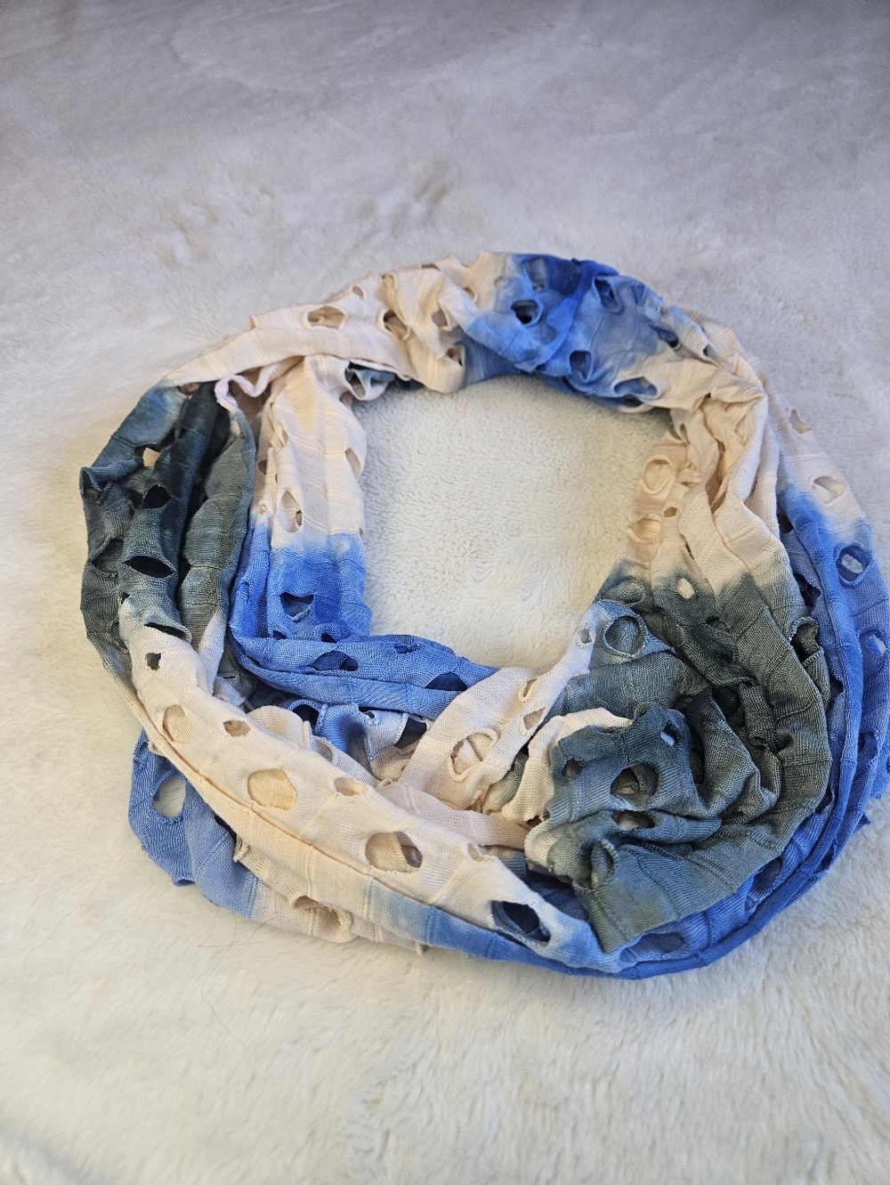 Multicolored Ombre Infinity Scarf - Bohemian, Festival - Picture 3 of 5